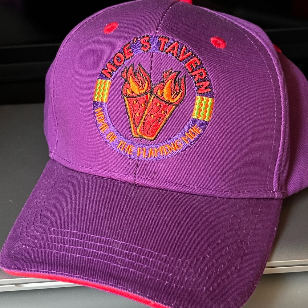 Moe's Tavern The Simpsons Springfield USA Purple Cap